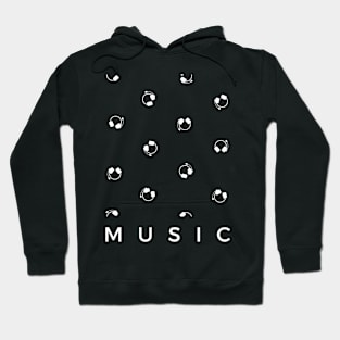 Music Headphones Pattern Hoodie